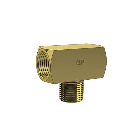 Male Branch Tee Brass