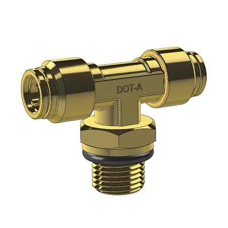 Swivel Male Branch Tee Imperial to Metric